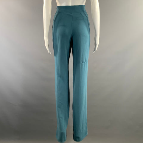 EDELINE LEE Size 0 Blue Polyester Wide Leg Dress Pants