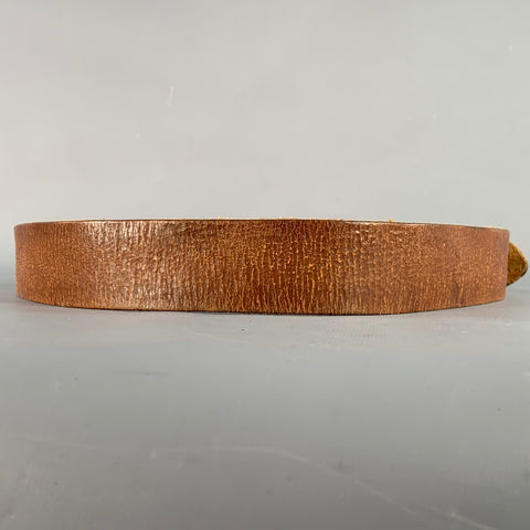 RRL by RALPH LAUREN Vintage Size L Brown Leather Double Ring Buckle Belt