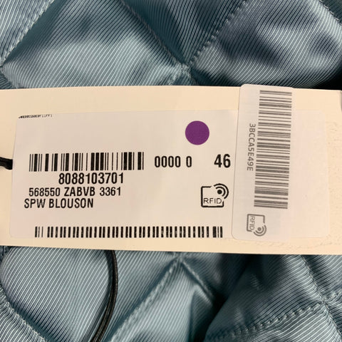 GUCCI Size 36 Beige Multi Color Graphic Silk Blouson Jacket