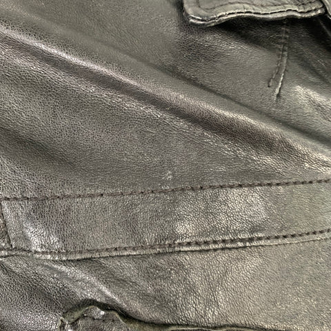 ALLSAINTS Size M -Emery- Black Leather Shirt Jacket