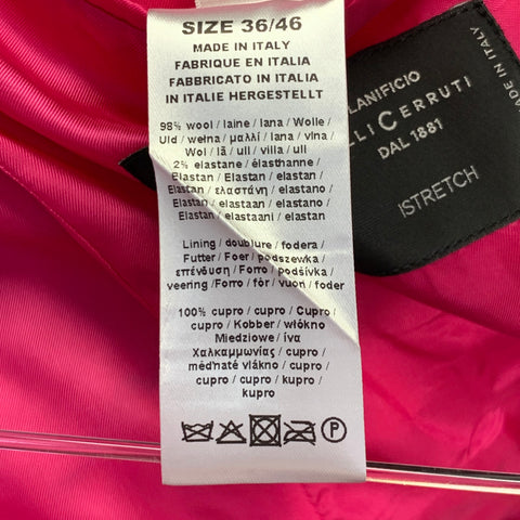 PAUL SMITH Size 36 Pink Fuchsia Wool Blend Peak Lapel Sport Coat