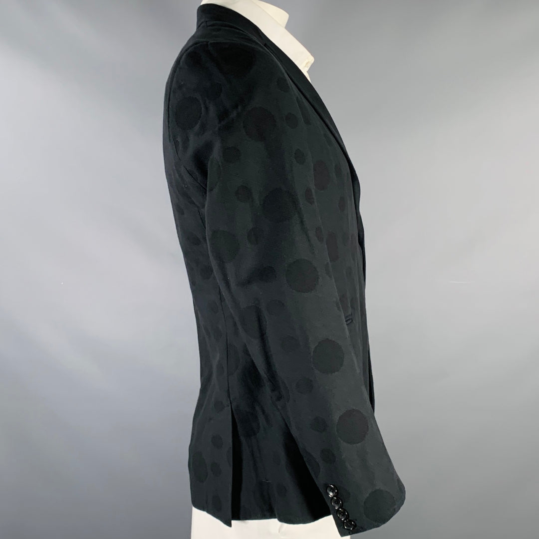 PS by PAUL SMITH Size 44 Black Dots Cotton Blend Sport Coat