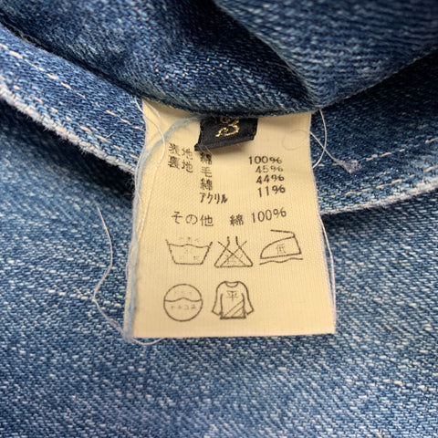 KAPITAL Size L Indigo Wash Denim Asymmetrical Vest