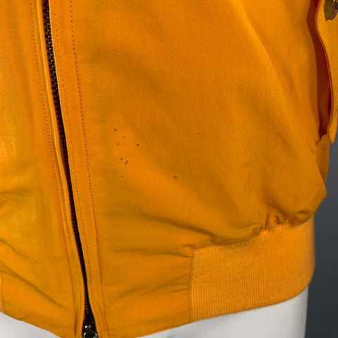 BARACUTA Size 40 Yellow Cotton Blend Bomber Jacket