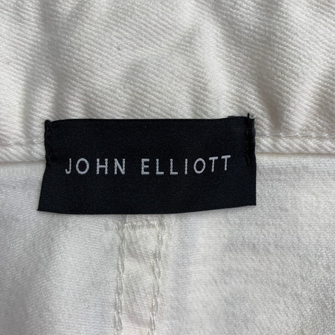 JOHN ELLIOTT Size 30 White Multi Color Paint Splatter Cotton Slim Jeans