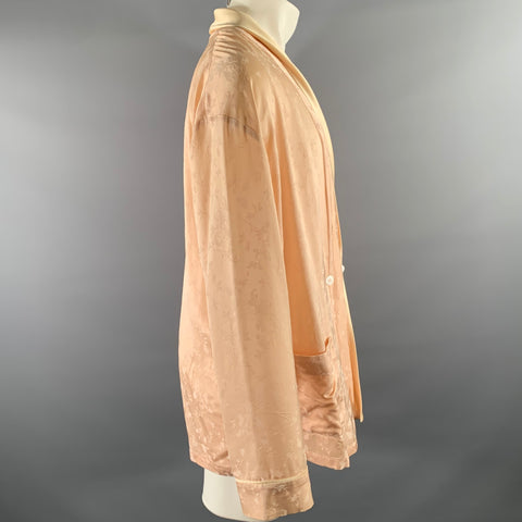 HAIDER ACKERMANN Size L Pink Floral Cupro Rayon Robe