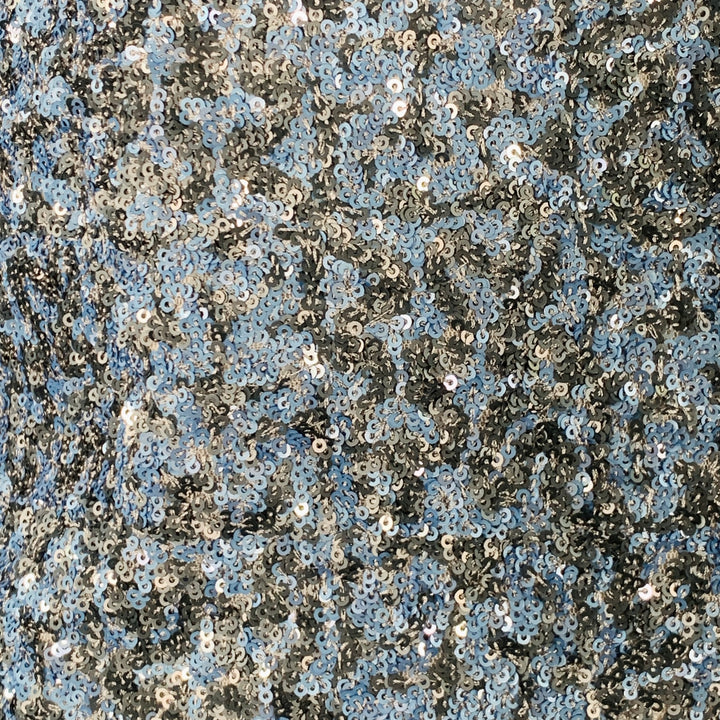 ZADIG & VOLTAIRE Size 42 Vanille Blue Grey Sequined Polyester Sport Coat