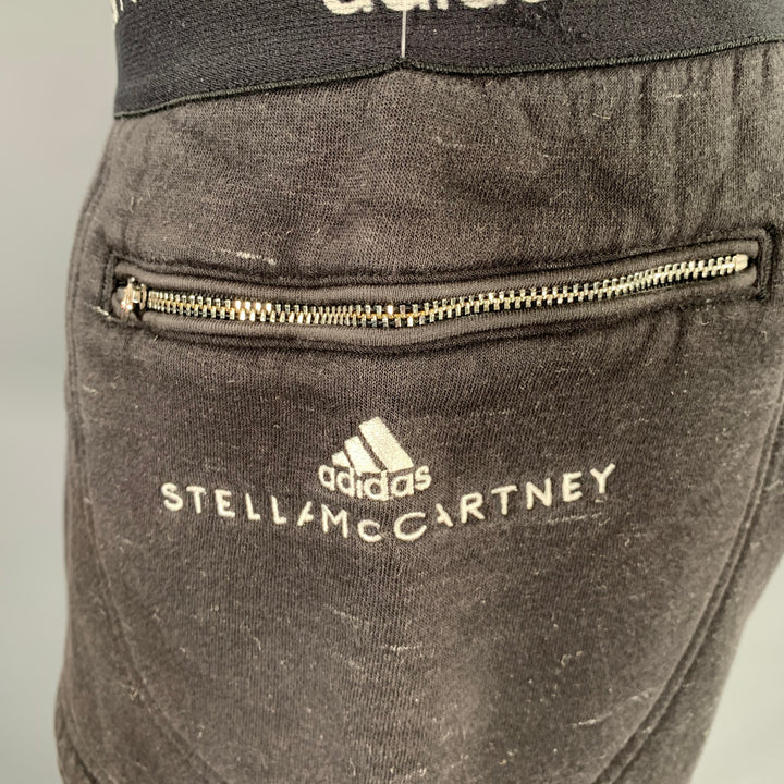 STELLA McCARTNEY Size S Black White Cotton Polyester Elastic Waistband Shorts