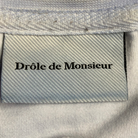 DRO'LE DE MONSIEUR Size M Blue Dyed Cotton Jersey Crew Neck T-shirt