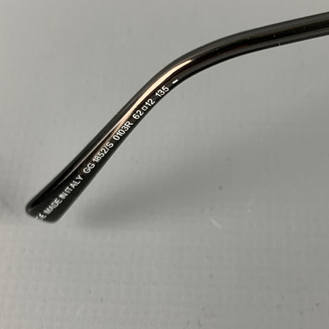 GUCCI Silver Metal Aviator Sunglasses