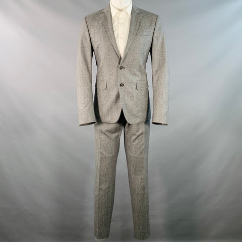 DSQUARED2 PARIS Size 40 Grey Black Houndstooth Wool Notch Lapel Suit