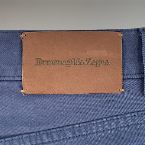 ERMENEGILDO ZEGNA Size 30 Navy Cotton Blend Jean Cut Casual Pants