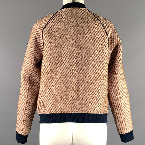 PHILLIP LIM Size 40 Pink Navy Polyester Blend Bomber Jacket