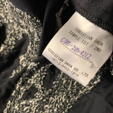 CHRISTIAN DADA Size L Black Grey Stitched Cotton Button Up Long Sleeve Shirt