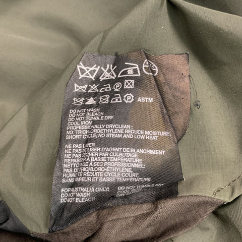 JIL SANDER Taille 2 Manteau à revers cranté en coton et polyamide olive
