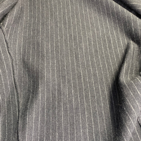 EMPORIO ARMANI Taille S Coupe droite Rayures anthracite Croisé Revers cranté Veste de sport