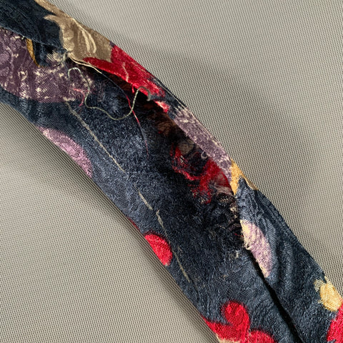 CHRISTIAN DIOR Navy Red Geometric Silk Tie