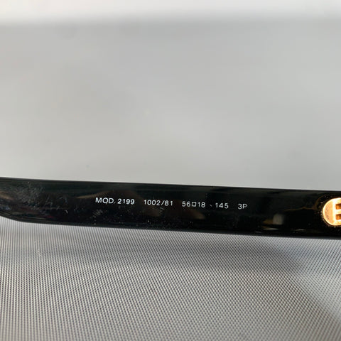 VERSACE Black Gold Solid Sunglasses