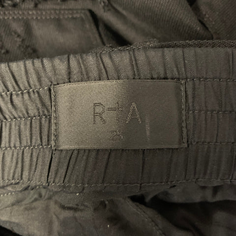 RtA Size 25 Black Denim Distressed Double Waist Jeans