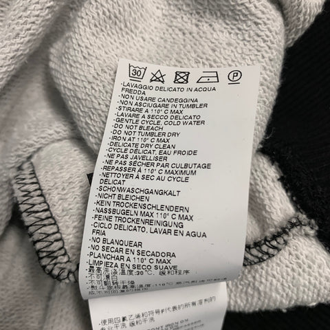 JUST CAVALLI Size M 2015 Black White Graphic Cotton Crew Neck Sweatshirt