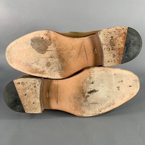 SID MASHBURN Size 11.5 Tan Suede Tassels Loafers