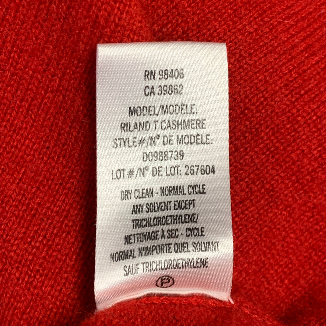 THEORY Size XS Red Cashmere Crew Neck Sweater