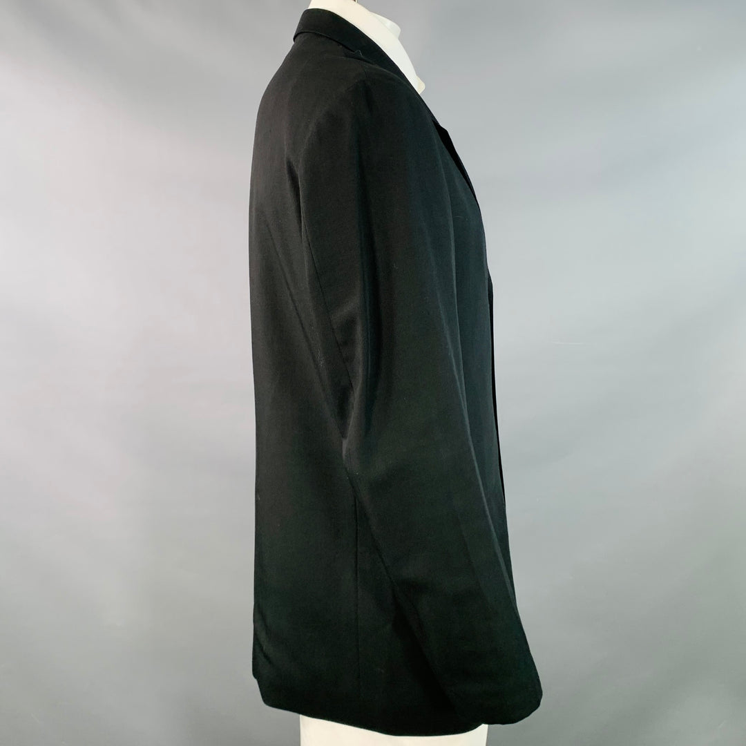 ISSEY MIYAKE Size L Black Twill Wool Notch Lapel Sport Coat
