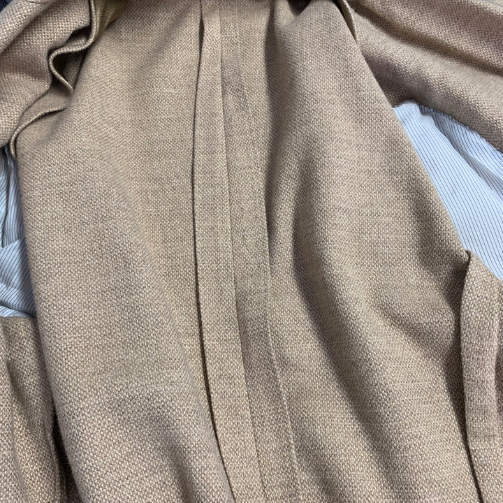 TODD SNYDER Size 42 Regular Camel Woven Polyester Notch Lapel Sport Coat
