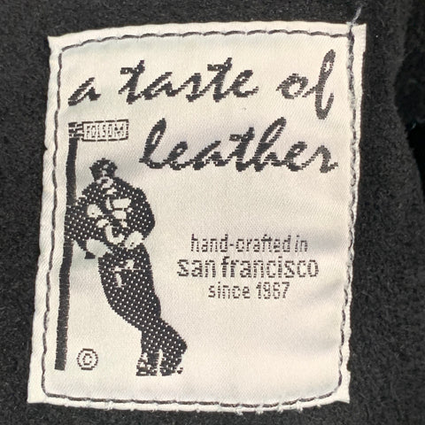 A TASTE OF LEATHER Vintage Size 31 Black Leather Button Fly Casual Pants