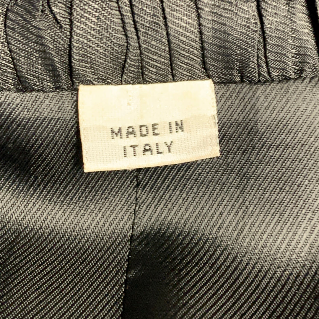 JOHN GALLIANO Size 40 Black Rhinestone Skull Virgin Wool Sport Coat