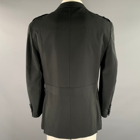 RED BRIDGE Size XL Black Polyester Blend Military Sport Coat