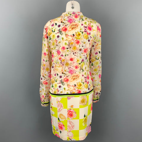 MSGM Size M Multi-Color Floral Long Sleeve Shift Dress