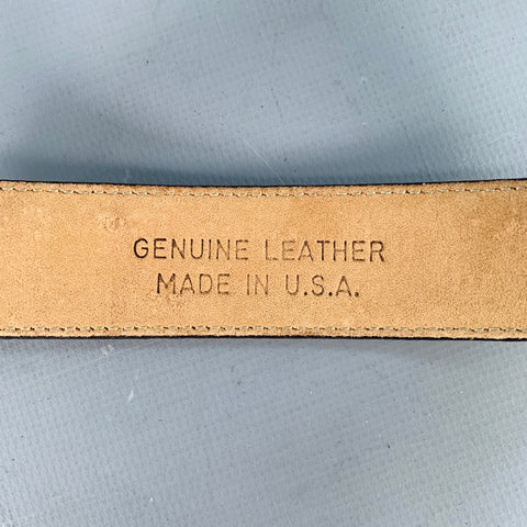 ANN TAYLOR Size S Brown Croc Embossed Leather Covered Buckle Belt