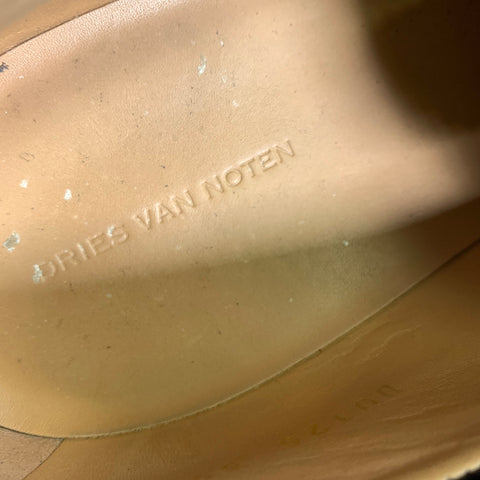 DRIES VAN NOTEN Size 6.5 Black Leather Loafers