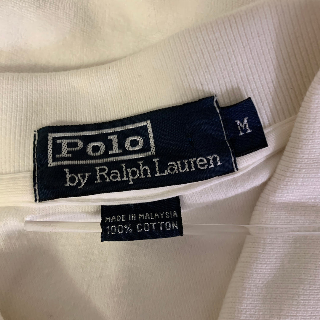RALPH LAUREN Size M White Terry Cotton Polo
