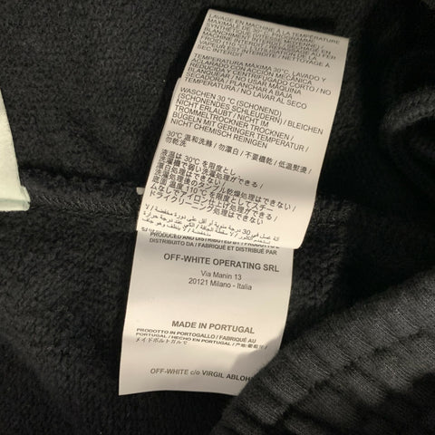 OFF-WHITE Size L Black Grey Graphic Cotton Sweats Shorts
