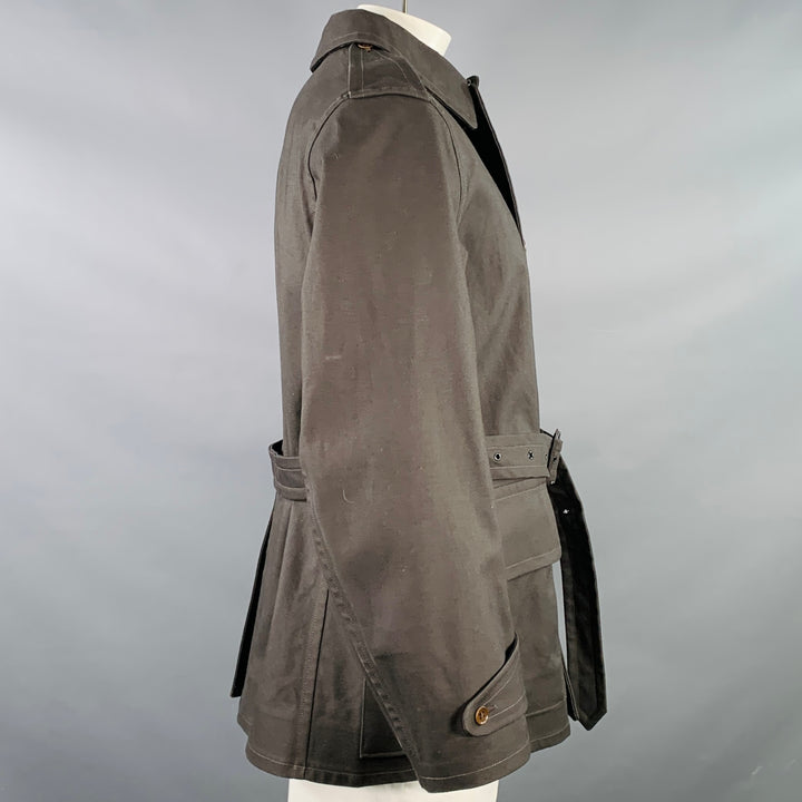 RRL by RALPH LAUREN Size L Sanders Brown Cotton Twill Belted Jacket