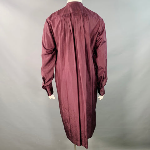 DRIES VAN NOTEN Size 10 Purple Silk Beaded A-Line Tunic Dress
