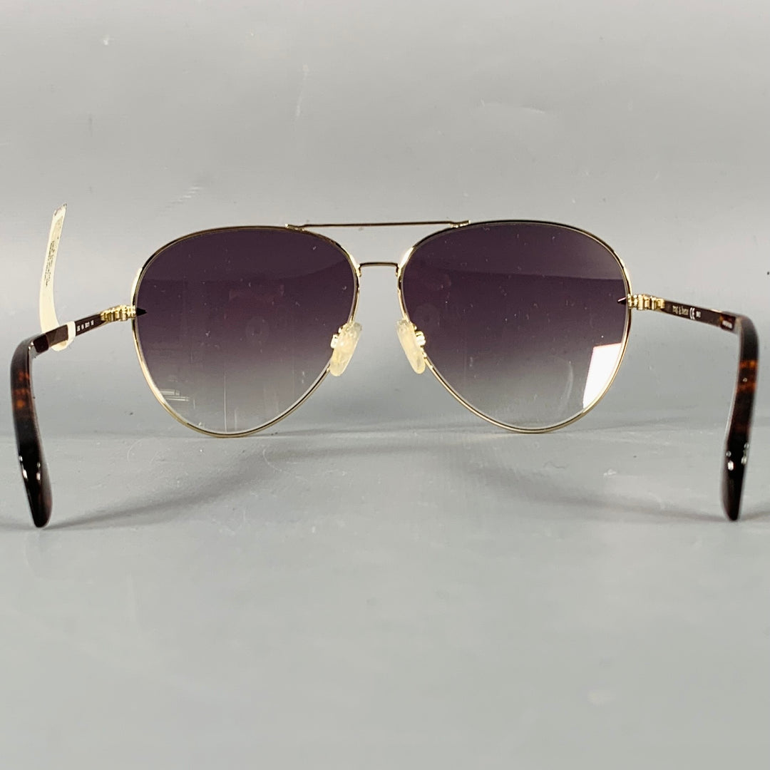 RAG & BONE Silver Metal Aviator Sunglasses