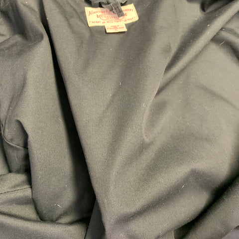 FILSON Size L Navy Waxed Cotton Zip Up Jacket