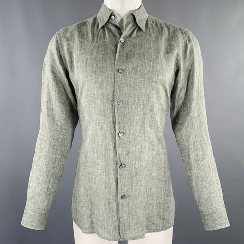 Chemise ERMENEGILDO ZEGNA Taille M Col Ouvert Manches Longues Grise