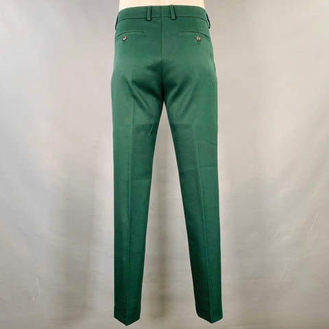 AMI by ALEXANDRE MATTIUSSI Size 42 Green Wool Twill Notch Lapel Suit