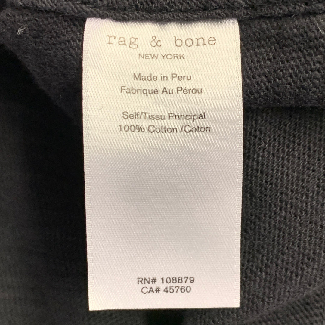 RAG & BONE Size XXL Black Cotton Crew Neck T-shirt
