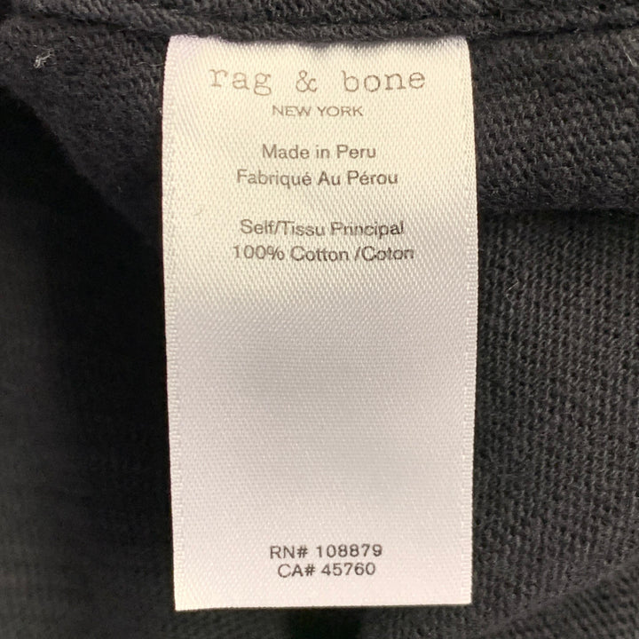 RAG & BONE Size XXL Black Cotton Crew Neck T-shirt