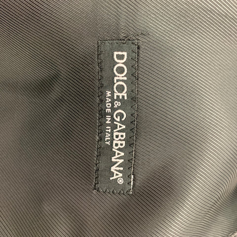 DOLCE & GABBANA Size 38 Dark Gray Black Wool Silk Vest
