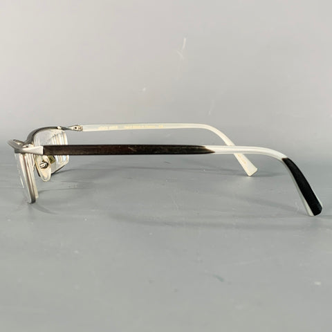 ALAIN MIKLI Silver Metal Acetate Eyewear Readers