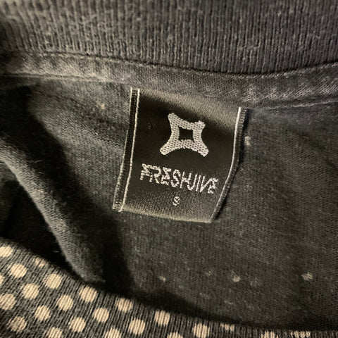 FRESHJIVE Size S Grey Skull Cotton Crew Neck T Shirt