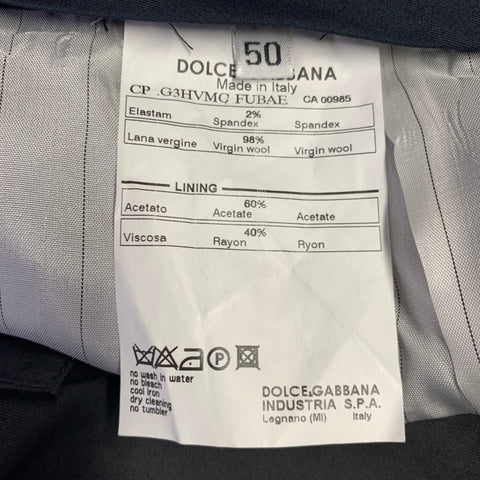 DOLCE & GABBANA Size 34 Black Wool Blend Zip Fly Dress Pants