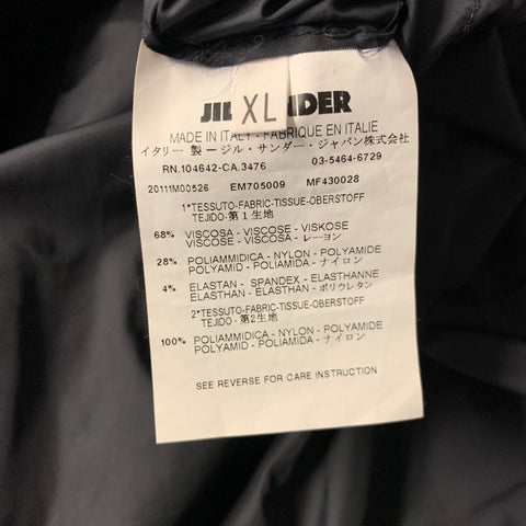 JIL SANDER Chest Size XL Size XL Black Viscose Blend Bomber Jacket
