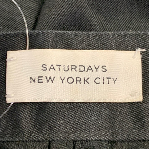SATURDAYS NYC Size 32 Black Cotton Twill Tapered Zip Fly Casual Pants